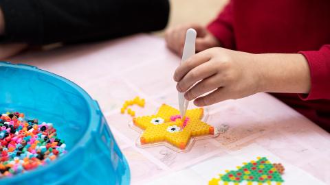 Create patterns, pictures, and designs with Perler beads, and we’ll fuse them into lasting works of art.